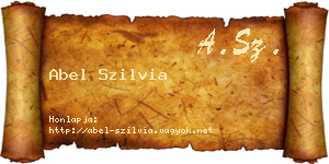 Abel Szilvia névjegykártya